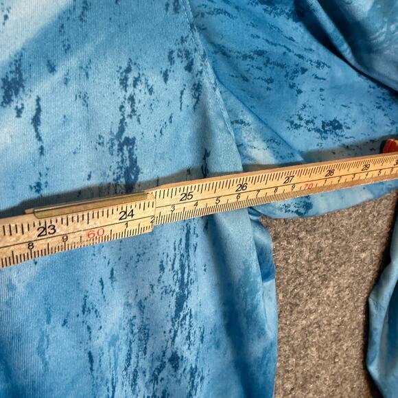 Habit Shirt Mens 2XL Blue UPF 40 Blue Water Long Slv Pullover Realtree Fishing - Picture 7 of 10